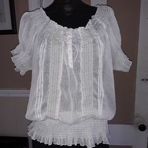 Fun & Flirt cream blouse